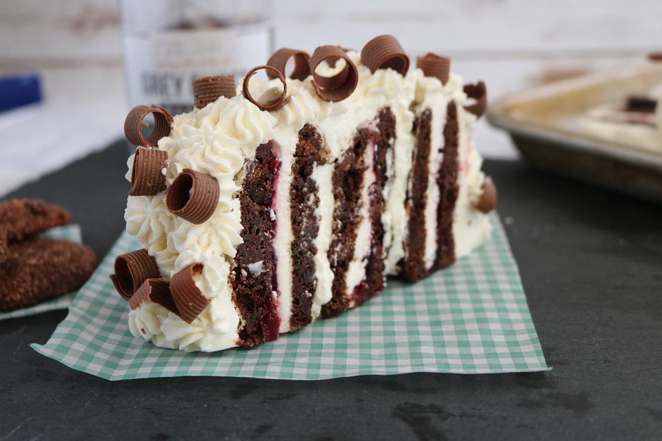 Cherry Chocolate Cookie Icebox Cake